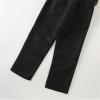 Boy's Dress Pants Flat-Front Twill Black Stretch Chino Pants Toddler School Uniforms Pants Fall Girl (Black, 8-9 Years) view 2