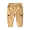 Baby and Toddler Pull On Cargo Jogger Pants Boys Sweatpants Elastic Waist Casual Jogging Toddler Boy (Khaki, 3-4 Years) view 1
