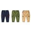 Baby and Toddler Pull On Cargo Jogger Pants Boys Sweatpants Elastic Waist Casual Jogging Toddler Boy (Khaki, 3-4 Years) view 2