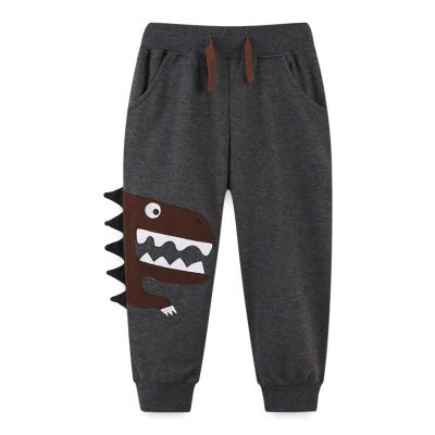 Toddler Boys Sweatpants Drawstring Elastic Trousers Kids Dinosaur Sport Jogger Pants Cotton Athletic Fall (A, 5-6 Years)