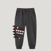 Toddler Boys Sweatpants Drawstring Elastic Trousers Kids Dinosaur Sport Jogger Pants Cotton Athletic Fall (A, 5-6 Years) view 2