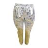 Boys and Girls Performance Sequin Pants Elastic High Waisted Bling Glitter Dance Pants Toddler (Silver, 10-11 Years) view 1