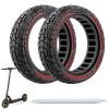 Cooryda 8.5x2''Solid Tire,8.5 Inch Off-road Tire for Electric Scooter Xiaomi m365/Mijia/gotrax gxl V2/gotrax XR All 8.5 Inch Original Tires,8 1/2x2 Scooter Replacement Tire for Front/Rear(Red 2pcs) view 1