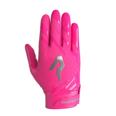 Phenom Elite VPS5 Adult Football Gloves - Team Colors (Pink, Large)