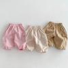 Little Boys Pull On Pants Toddler Baby Khaki Cargo Pants Loose Long Pant with Pockets Casual Fall (Khaki, 3-6 Months) view 3