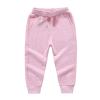 Toddler Girls Boy's Sweatpants Baby Cotton Pull on Jogger Pants Kids Solid Elastic Waist Slim Sport (Pink, 12-18 Months) view 1