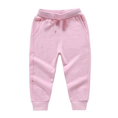 Toddler Girls Boy's Sweatpants Baby Cotton Pull on Jogger Pants Kids Solid Elastic Waist Slim Sport (Pink, 2-3 Years)