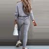 2 Piece Sets for Women Lounge Sets Sweatshirt Legging Jogger Set Tracksuits Sweatsuit Workout Outfits Fall Clothes (Grey, S) view 3