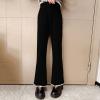 Girl's Corduroy Flare Pants High Waisted Elastic Waist Bell Bottom Casual Pants Toddler Girls Slim (Black, 4-5 Years) view 4