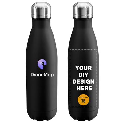 SMLIXE Personalized Custom Water Bottles 17oz 25 Pcs Stainless Steel Double Wall Insulated Leakproof Cups for Sports Outdoors With Colorful Text Logo Print in USA