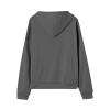 EKIYVO Zip Up Hoodie Women's Long Sleeve Cotton Plus Size Jacket With Hood Soft Hoodies Light Weight Solid Color Zip Up Sweatshirt Dark Gray 3X-Large 13 view 4