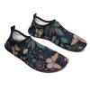 Water Shoes for Women Men Quick-Dry Barefoot Water Sports Shoes Blue and Yellow Flowers Sport Beach Swim Shoes view 1