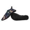 Water Shoes for Women Men Quick-Dry Barefoot Water Sports Shoes Blue and Yellow Flowers Sport Beach Swim Shoes view 3