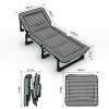 Folding Camping Cot with Mattresses 4-Level Adjustment of Backrest Portable Foldable Bed Provide A Comfortable Rest for Camping, Home, Office, No Installation Required(Gray,190 * 68 * 30cm) view 2