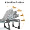 Folding Camping Cot with Mattresses 4-Level Adjustment of Backrest Portable Foldable Bed Provide A Comfortable Rest for Camping, Home, Office, No Installation Required(Gray,190 * 68 * 30cm) view 4