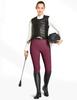 FitsT4 Sports Women's Full Seat Riding Tights with Zipper Pockets Horseback Riding Pants Equestrian Breeches for Women Burgundy XL view 2