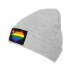 MULIHU LGBT Flag Map of Iceland Beanie Hat for Men Women Winter Warm Knit Hats Ski Hat Skull Cap Gray view 1