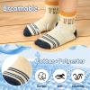 Sosenfer Toddler Non Slip Socks with Grippers 5/10 Pairs Anti Skid Socks for 1-7 Years Boys Girls-5P-LANHUIMISE-12-24M view 3