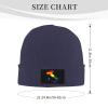 MULIHU LGBT Flag Map of Italy Beanie Hat for Men Women Winter Warm Knit Hats Ski Hat Skull Cap Navy Blue view 3