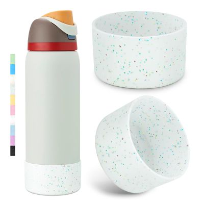 2PCS Glitter Silicone Boot for Owala Water Bottle 24 oz 32 oz 40 oz, Anti-Slip Protective Sleeve for Owala Twist,FreeSip and Flip Stainless Steel Water Bottle, BPA-Free, Dishwasher Safe, Accessories