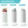 2PCS Glitter Silicone Boot for Owala Water Bottle 24 oz 32 oz 40 oz, Anti-Slip Protective Sleeve for Owala Twist,FreeSip and Flip Stainless Steel Water Bottle, BPA-Free, Dishwasher Safe, Accessories view 2