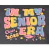 5X-Large Heather Black Mens in My Senior Era 2025 High School College T-Shirt view 4