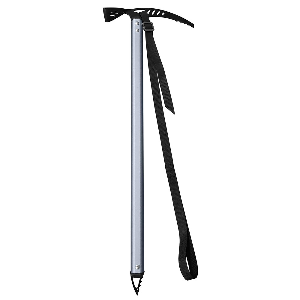 Bobillow Outdoor Camping Ice Axe Walking Pick for Camping Aluminum Alloy Mountaineering Axe Glacier Climbing Tool Lightweight Design,70 Cm Gray