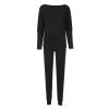 2 Piece Sets for Women Lounge Sets Sweatshirt Legging Jogger Set Tracksuits Sweatsuit Workout Outfits Fall Clothes (Black, S) view 3