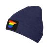 MULIHU LGBT Flag Map of Spain Beanie Hat for Men Women Winter Warm Knit Hats Ski Hat Skull Cap Navy Blue view 1