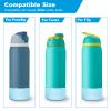 2PCS Glitter Silicone Boot for Owala Water Bottle 24 oz 32 oz 40 oz, Anti-Slip Protective Sleeve for Owala Twist,FreeSip and Flip Stainless Steel Water Bottle, BPA-Free, Dishwasher Safe, Accessories view 2