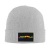 MULIHU LGBT Flag Map of The Gambia Beanie Hat for Men Women Winter Warm Knit Hats Ski Hat Skull Cap Gray view 2