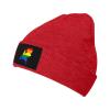 MULIHU LGBT Flag Map of The Netherlands Beanie Hat for Men Women Winter Warm Knit Hats Ski Hat Skull Cap Red