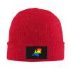 MULIHU LGBT Flag Map of The Netherlands Beanie Hat for Men Women Winter Warm Knit Hats Ski Hat Skull Cap Red view 2