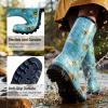 HISEA Tall Rain Boots for Women, Slim Calf Waterproof Garden Boots, Fashion Print Rubber PVC Rainboots Knee High Rain Shoes, Anti-Slip Mud Boots for Outdoor Gardening Farm Yard Work view 4