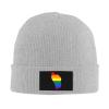 MULIHU LGBT Flag Map of Dominica Beanie Hat for Men Women Winter Warm Knit Hats Ski Hat Skull Cap Gray view 2