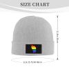 MULIHU LGBT Flag Map of Dominica Beanie Hat for Men Women Winter Warm Knit Hats Ski Hat Skull Cap Gray view 3
