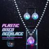 Sixexey Light Up Disco Ball Necklace Set LED Disco Necklace Birthday Dance Party Favors Necklace Accessories for Women view 3