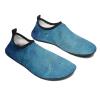 Water Shoes for Women Men Quick-Dry Barefoot Water Sports Shoes Blue Abstract Cloth Sport Beach Swim Shoes view 1