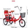 DBZRRKHDC Adult Tricycle Cruiser Bike Shopping Outdoor Sport Folding Trike Adult Tricycle Seniors 3 Wheel Bike 16 Inch Three-Wheeled Bicycle with Large Shopping Basket Exercise Pedal Men Women view 2