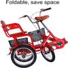 DBZRRKHDC Adult Tricycle Cruiser Bike Shopping Outdoor Sport Folding Trike Adult Tricycle Seniors 3 Wheel Bike 16 Inch Three-Wheeled Bicycle with Large Shopping Basket Exercise Pedal Men Women view 3