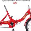 DBZRRKHDC Adult Tricycle Cruiser Bike Shopping Outdoor Sport Folding Trike Adult Tricycle Seniors 3 Wheel Bike 16 Inch Three-Wheeled Bicycle with Large Shopping Basket Exercise Pedal Men Women view 4