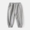 Unisex Toddler Fleece Sweatpants Cotton Elastic Waist Fall Winter Baby Boys Girls Jogger Pants (Grey, 12-18 Months) view 3