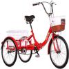 DBZRRKHDC Adult Tricycle Cruiser Bike Shopping Outdoor Sport Folding Adult Tricycle 20 Inch Trike 3 Wheel Bikes Bicycles with Large Basket Low-Step Through Frame Adjust Saddle view 1