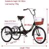 DBZRRKHDC Adult Tricycle Cruiser Bike Shopping Outdoor Sport Folding Adult Tricycle 20 Inch Trike 3 Wheel Bikes Bicycles with Large Basket Low-Step Through Frame Adjust Saddle view 2