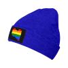 MULIHU LGBT Flag Map of Libya Beanie Hat for Men Women Winter Warm Knit Hats Ski Hat Skull Cap Blue view 1