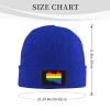 MULIHU LGBT Flag Map of Libya Beanie Hat for Men Women Winter Warm Knit Hats Ski Hat Skull Cap Blue view 3