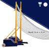 ENHEN Volleyball Net Stand 5ft - 6.7ft Height Adjustable Outdoor Badminton Net with Pole, Backyard Court Lawn Professional Volleyball Ball Game Stand, Easy to Move view 2