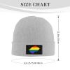 MULIHU LGBT Flag Map of Lesotho Beanie Hat for Men Women Winter Warm Knit Hats Ski Hat Skull Cap Gray view 3