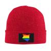 MULIHU LGBT Flag Map of Kenya Beanie Hat for Men Women Winter Warm Knit Hats Ski Hat Skull Cap Red view 2