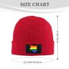 MULIHU LGBT Flag Map of Kenya Beanie Hat for Men Women Winter Warm Knit Hats Ski Hat Skull Cap Red view 3